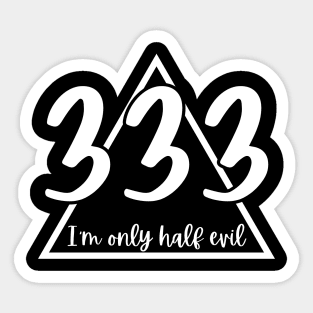 Half evil Sticker